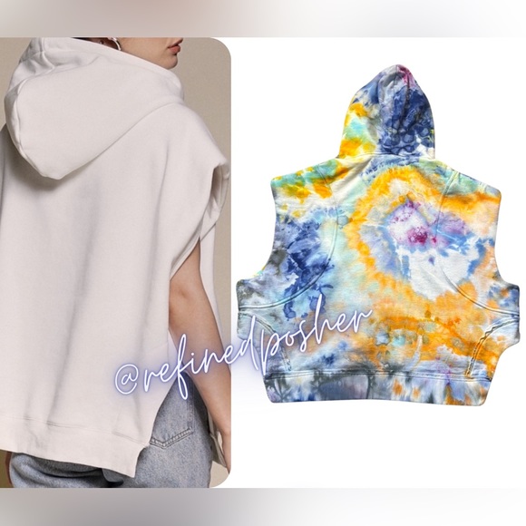 Free People Movement In Motion Muscle Sweat size Small NEW White Tie Dye - Picture 2 of 7